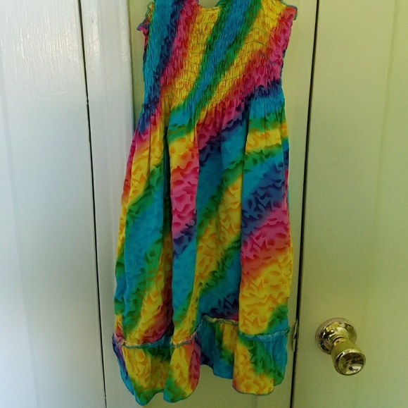 Rainbow summer dress for girls 7/8 - Picture 2 of 4